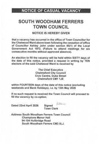 Notice of Casual Vacancy